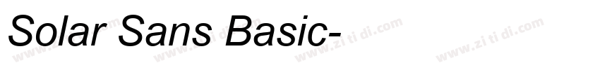 Solar Sans Basic字体转换